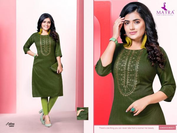 Mayra Optima Rayon Fancy Embroidery Kurti